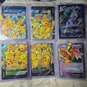 Pokemon Trading Cards - Yellow, Black, Purple
